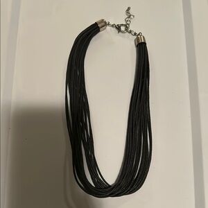 Bold Black Multi-Strand Necklace